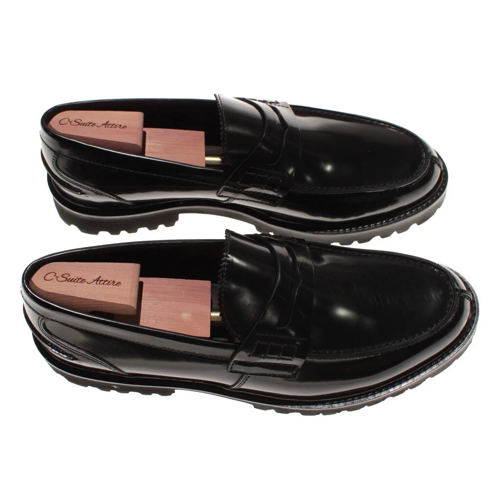 Tagilatore NWB Brody Slip On Loafers Size 45 (US 12) in Black Leather